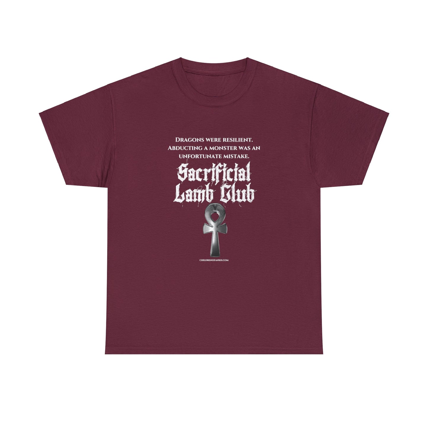 Unisex Heavy Cotton Tee Sacrificial Lamb Club Merch, COA Series, Children Of Ankh Universe