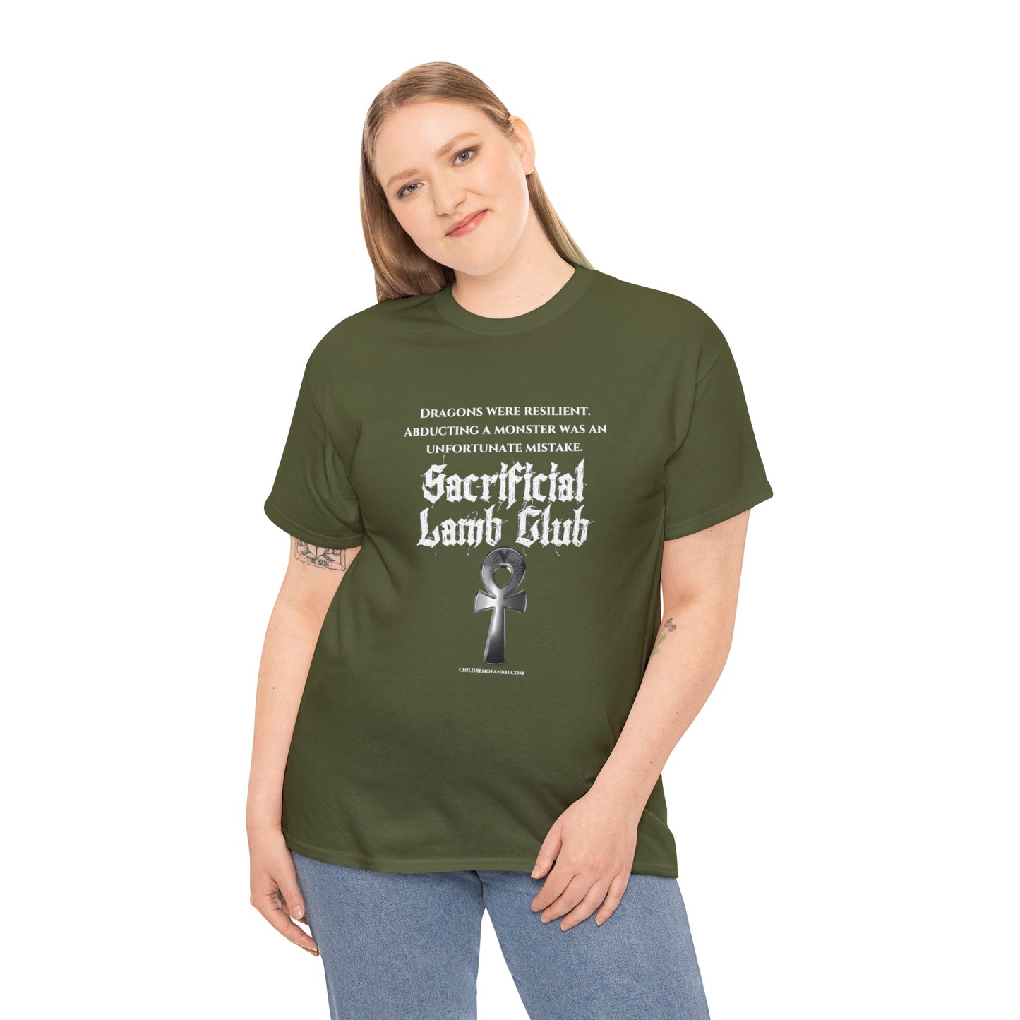 Unisex Heavy Cotton Tee Sacrificial Lamb Club Merch, COA Series, Children Of Ankh Universe