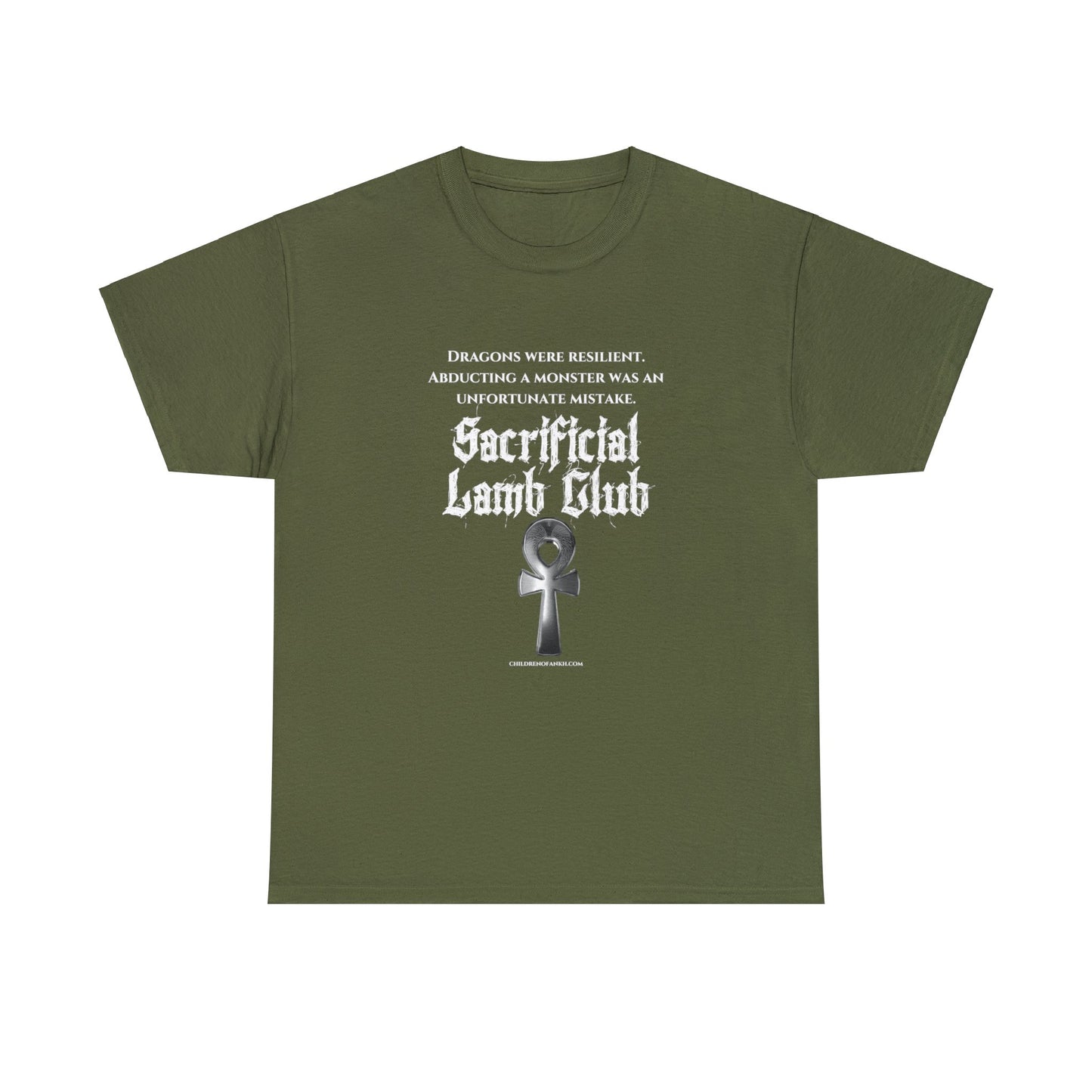 Unisex Heavy Cotton Tee Sacrificial Lamb Club Merch, COA Series, Children Of Ankh Universe