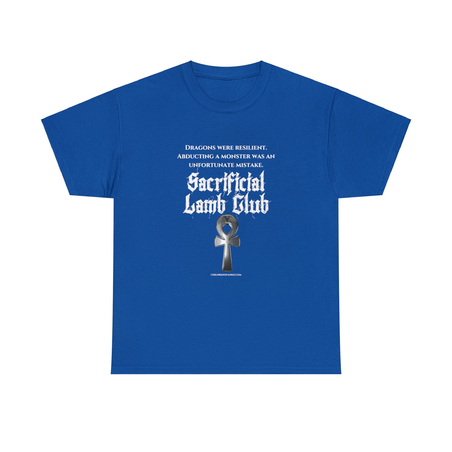 Unisex Heavy Cotton Tee Sacrificial Lamb Club Merch, COA Series, Children Of Ankh Universe