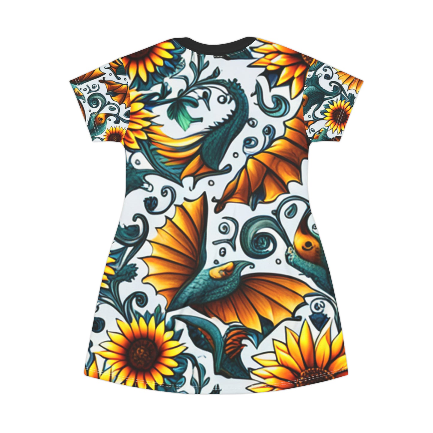 T-Shirt Dress (AOP) Sacrificial Lamb Club Merch, COA Series.