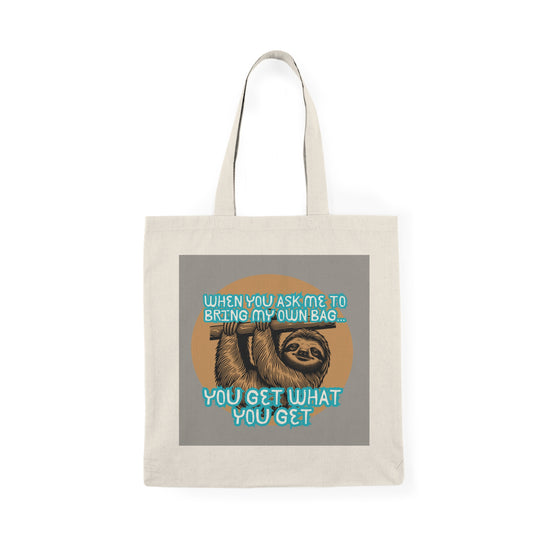 Tote Bag Funny Sloth Quote - Natural