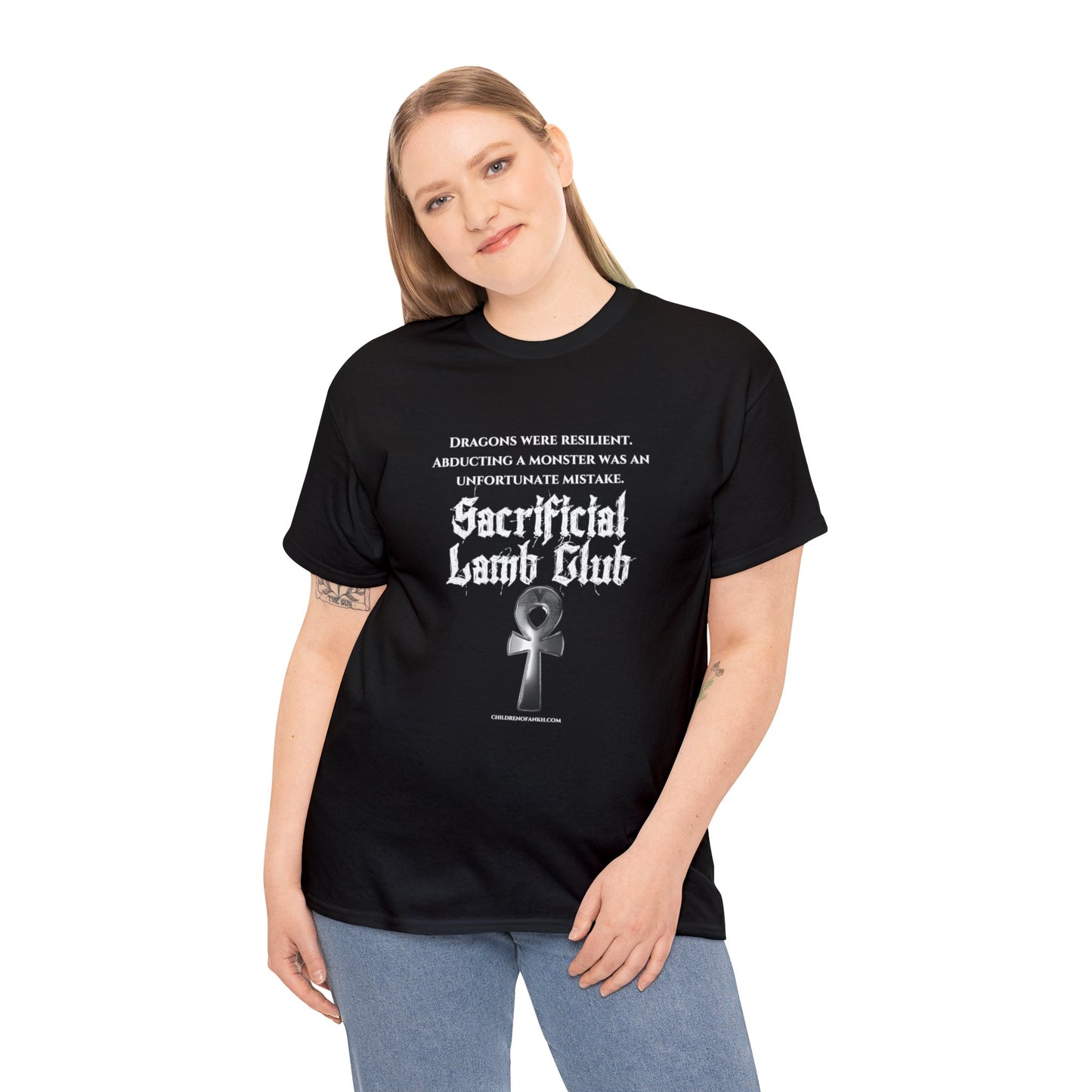 Unisex Heavy Cotton Tee Sacrificial Lamb Club Merch, COA Series, Children Of Ankh Universe