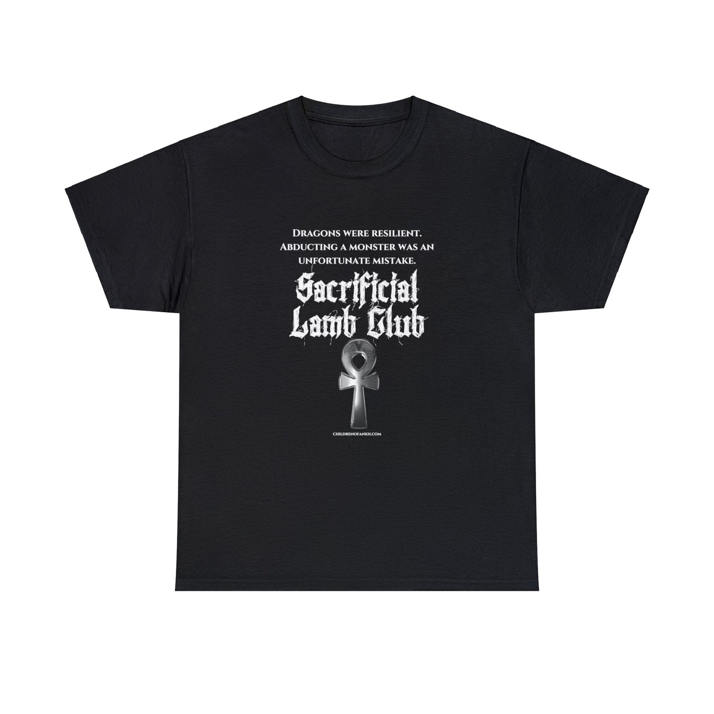 Unisex Heavy Cotton Tee Sacrificial Lamb Club Merch, COA Series, Children Of Ankh Universe