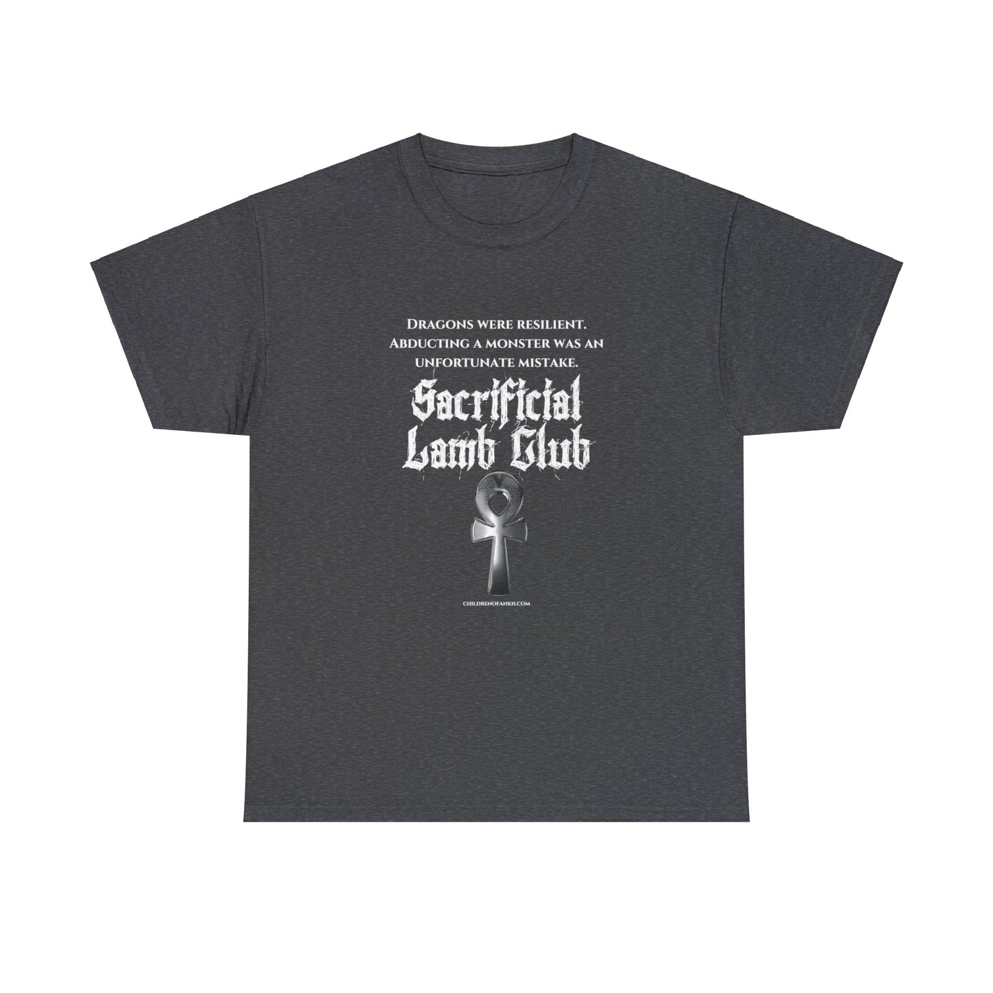 Unisex Heavy Cotton Tee Sacrificial Lamb Club Merch, COA Series, Children Of Ankh Universe